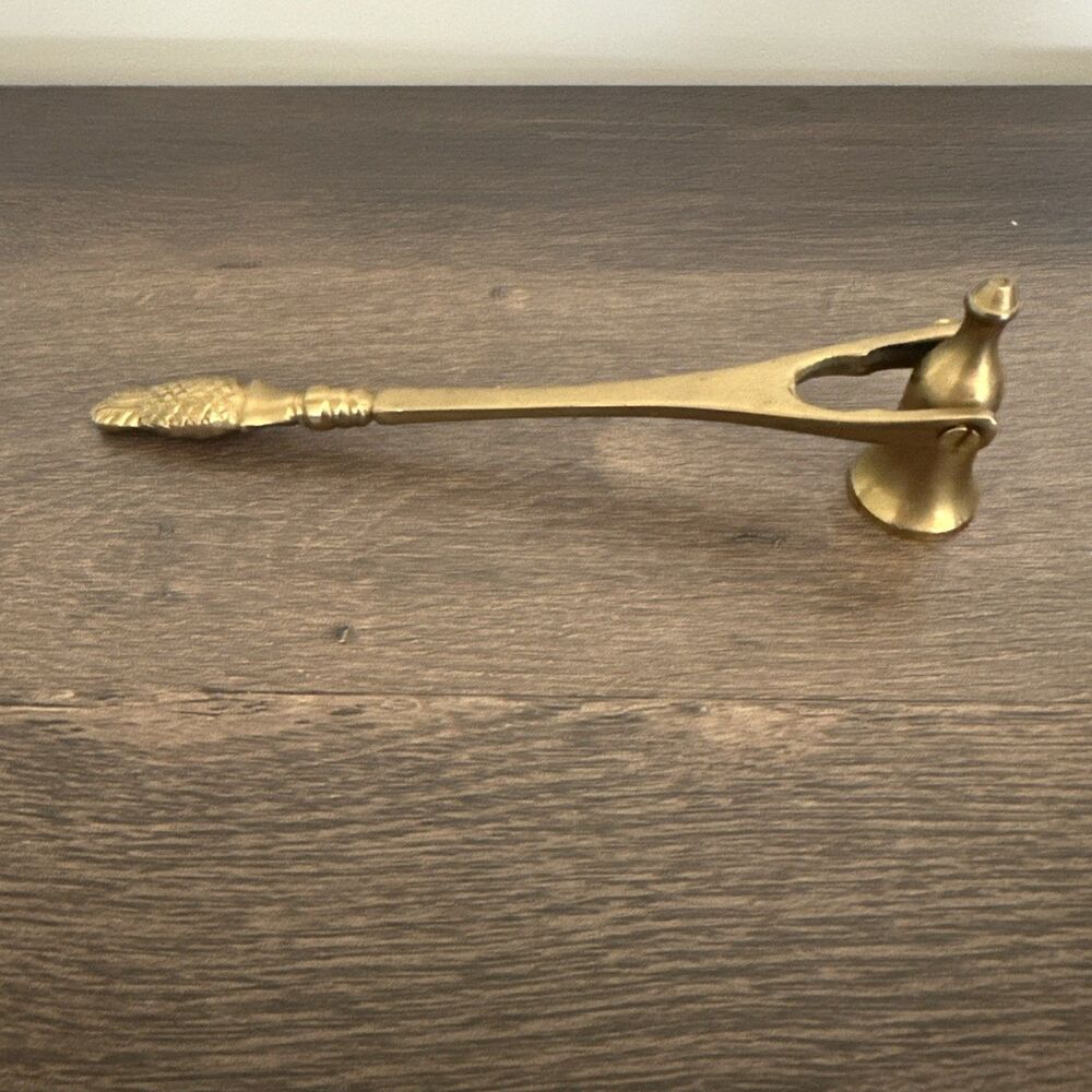 Vintage Brass Candle Snuffer Pineapple Swivel Head India